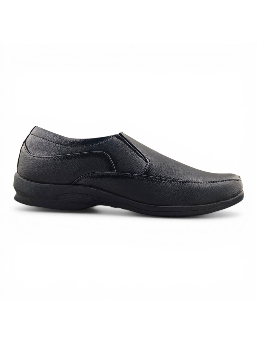 Men Black Slip-On Formal Loafers 