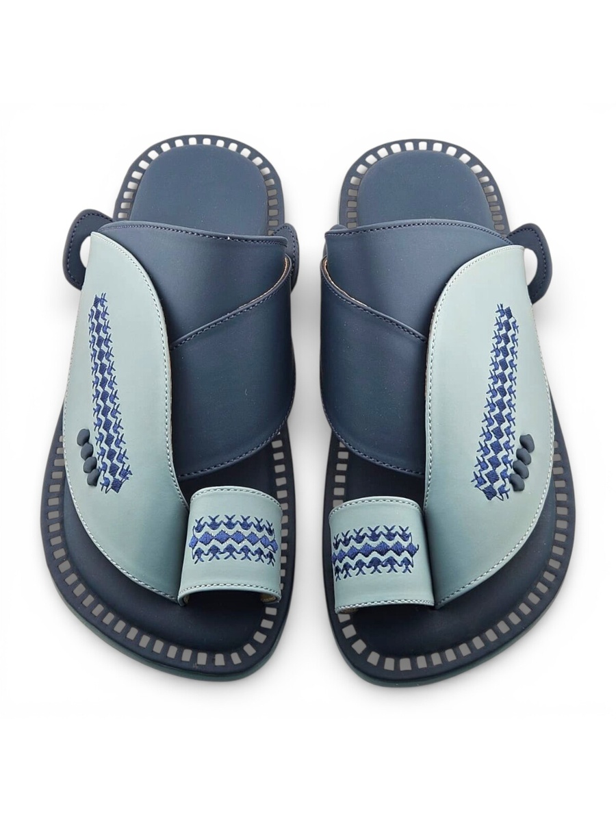 Men Light Blue Espadrille Sandals
