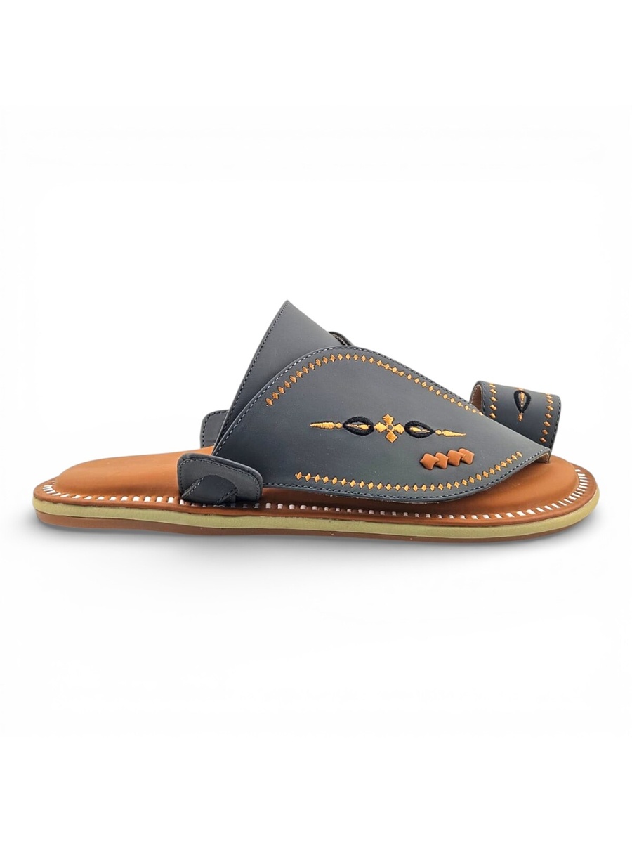 Men Grey Comfort Slip-On Sandals