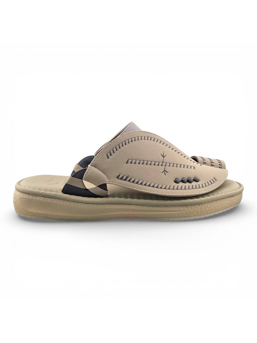 Men Khaki Comfort Sandals - Traditional Emirati Style