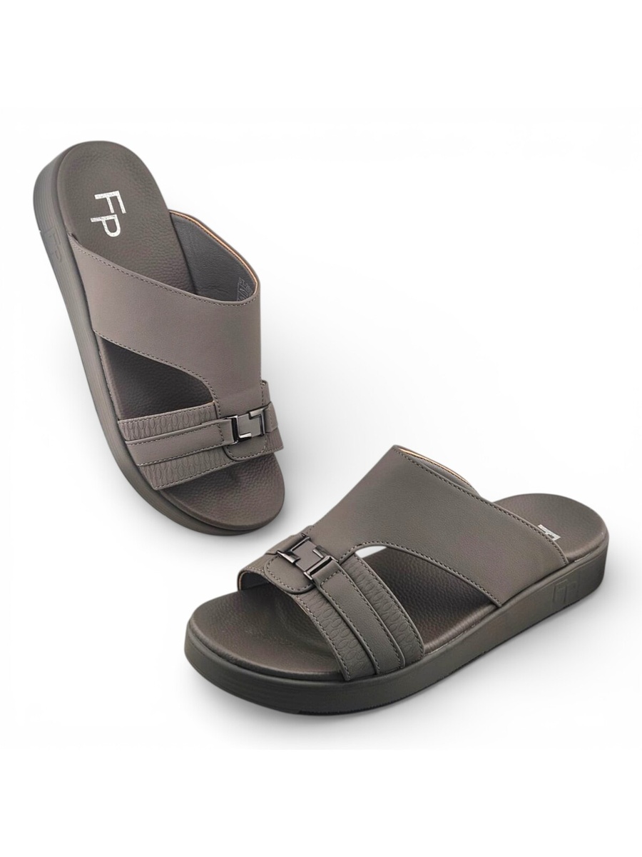 Men Grey Comfort Slide Sandals