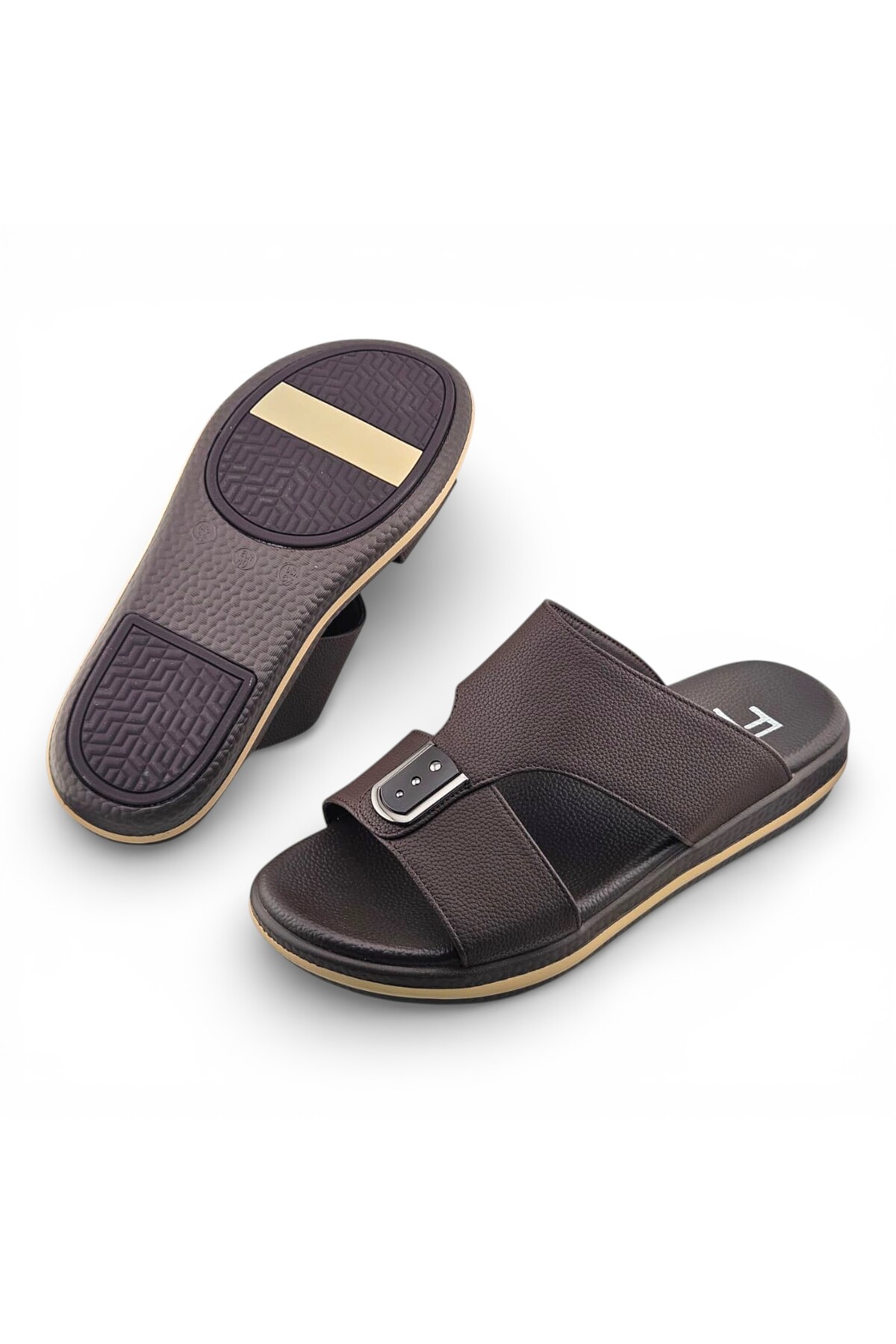Men Coffee Brown Comfort Sandals