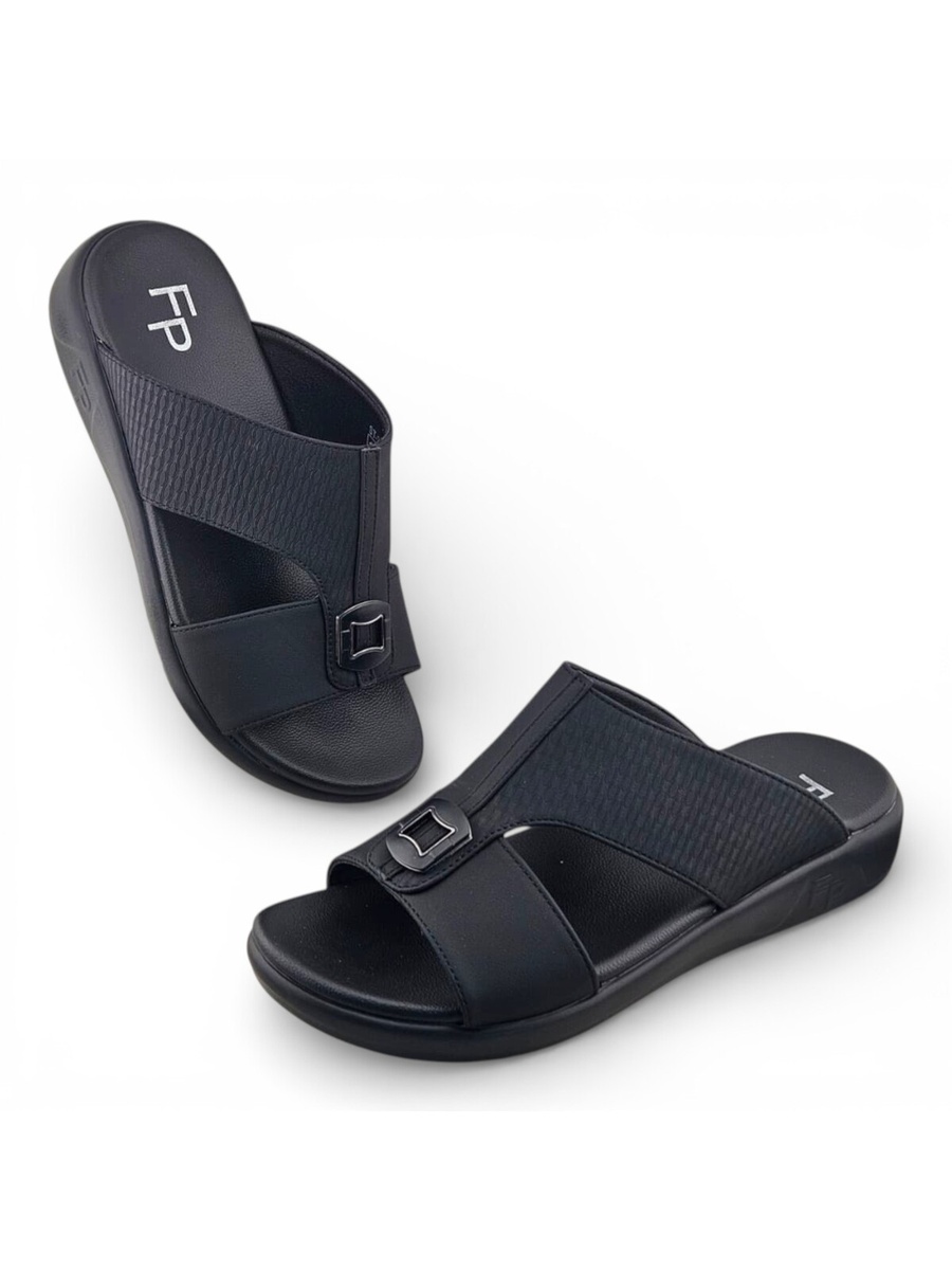 Black Men Comfort Slide Sandals
