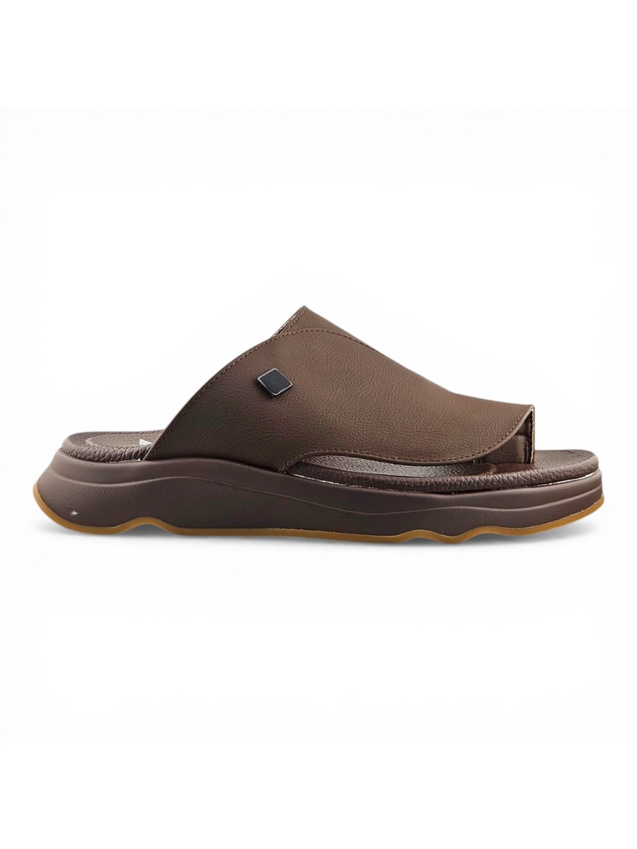 Men Brown Leather Comfort Sandals