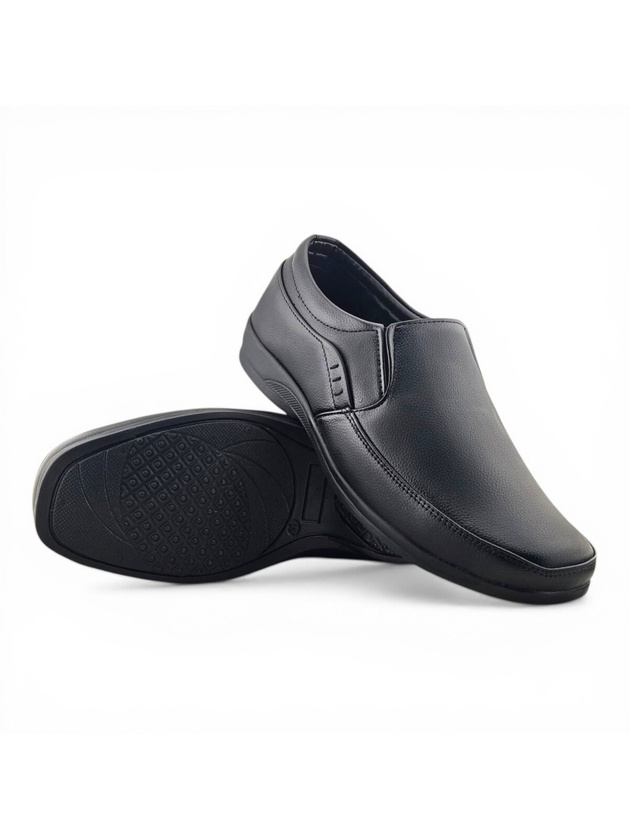 Men Black Slip-On Formal Loafers
