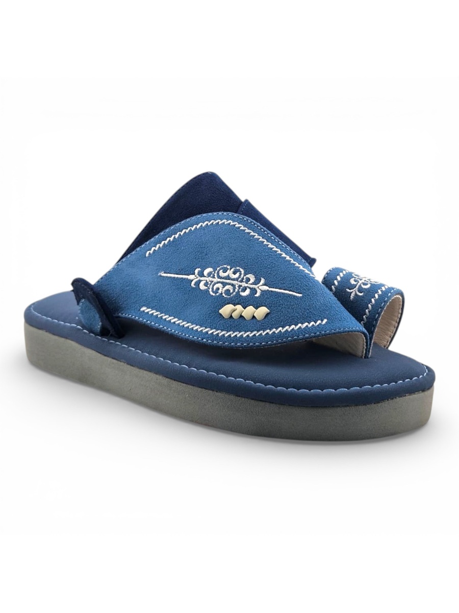 Boys Blue Toe-Post Comfort Arabic Slippers