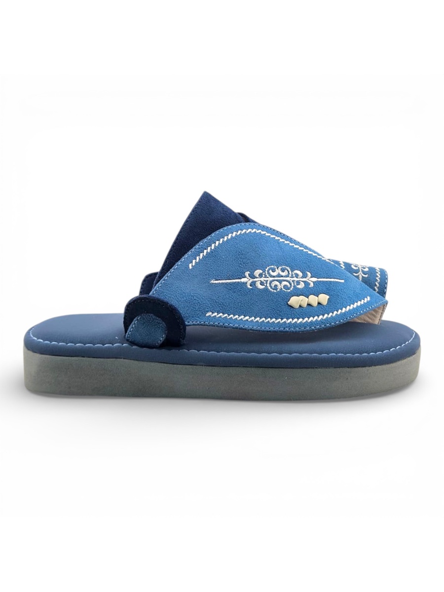 Boys Blue Toe-Post Comfort Arabic Slippers