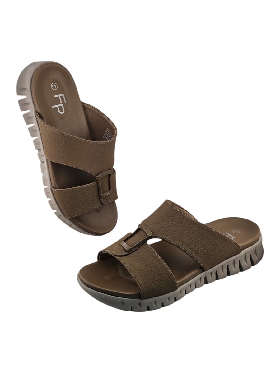 Khaki Men Comfort Slide Sandals