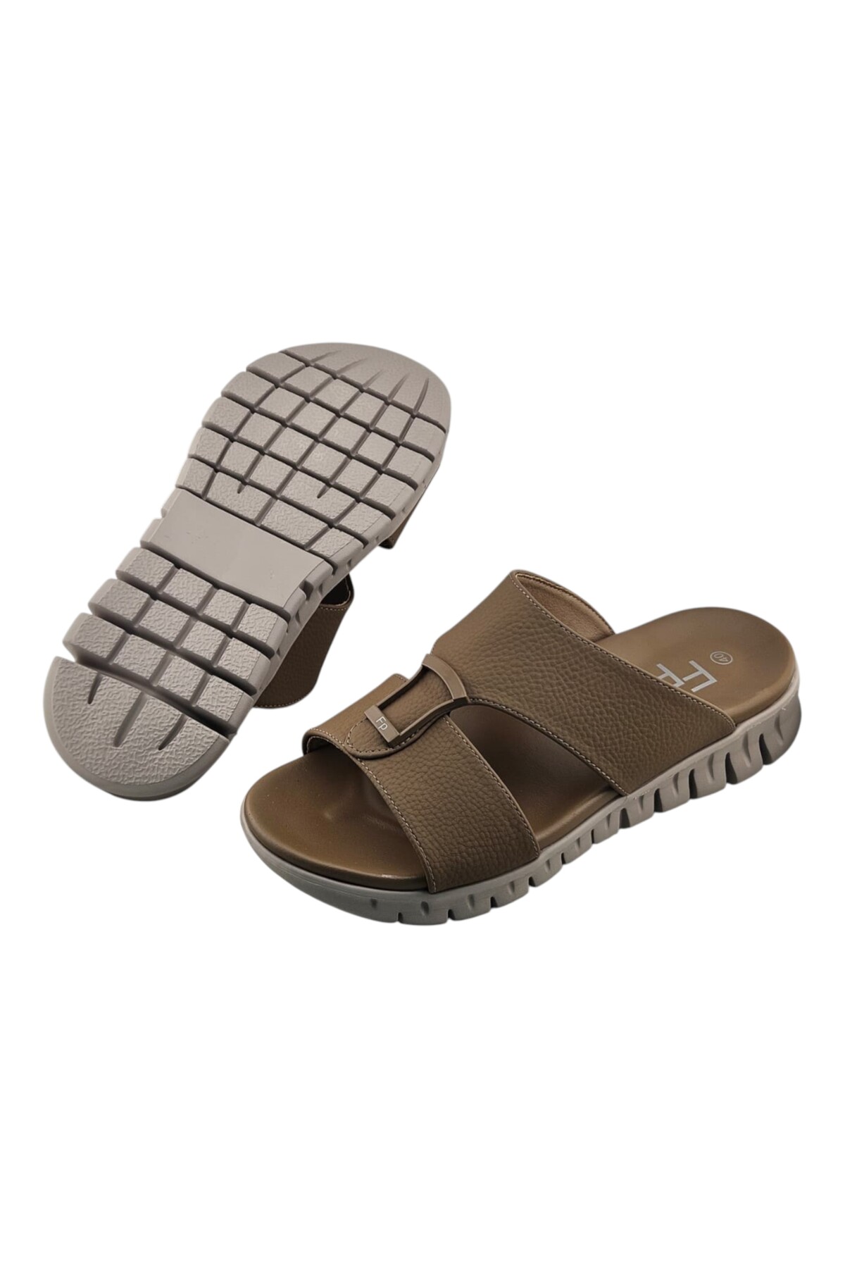 Khaki Men Comfort Slide Sandals