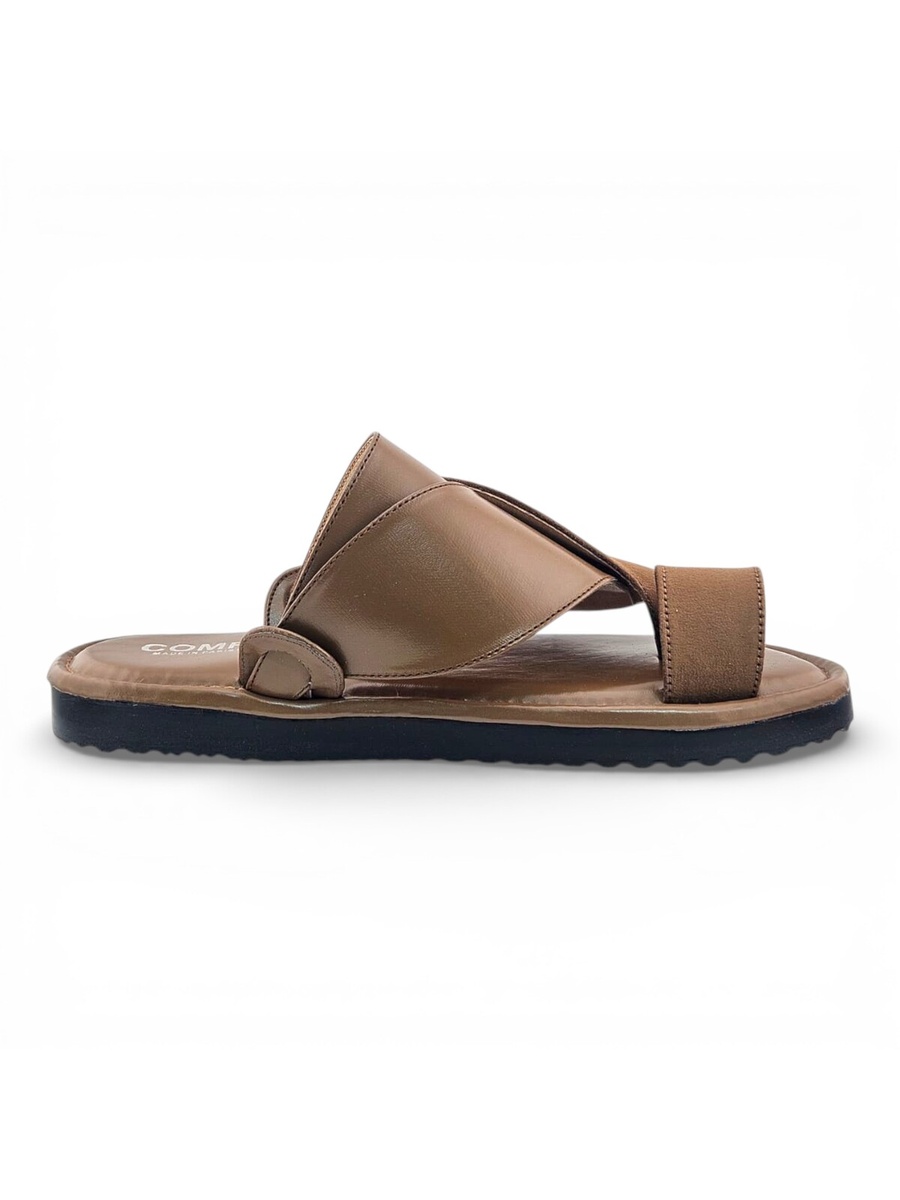 Brown Embroidered Arabic Sandals