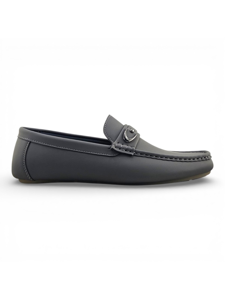 Men Grey Slip-On Loafers for Casual Wear