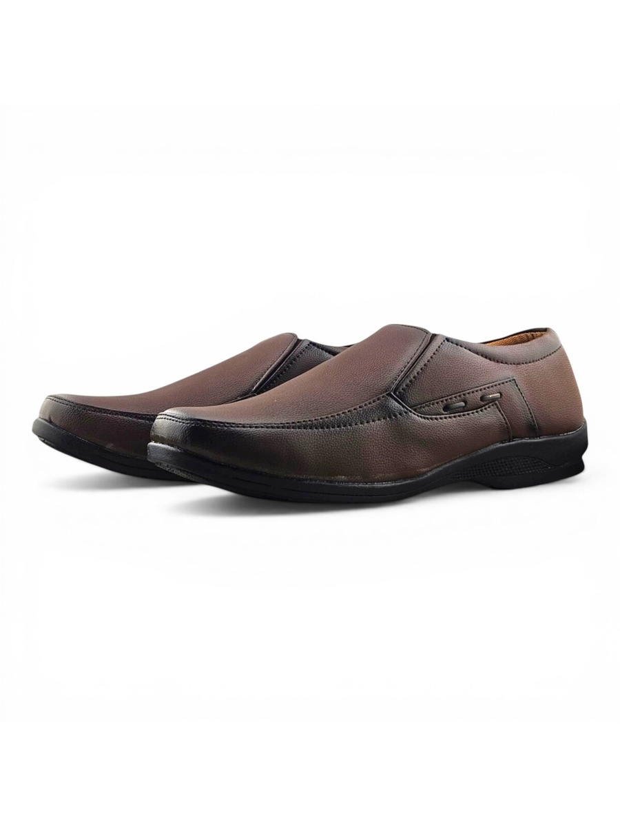Men Brown Loafer Formal Shoes - Slip-On Comfort