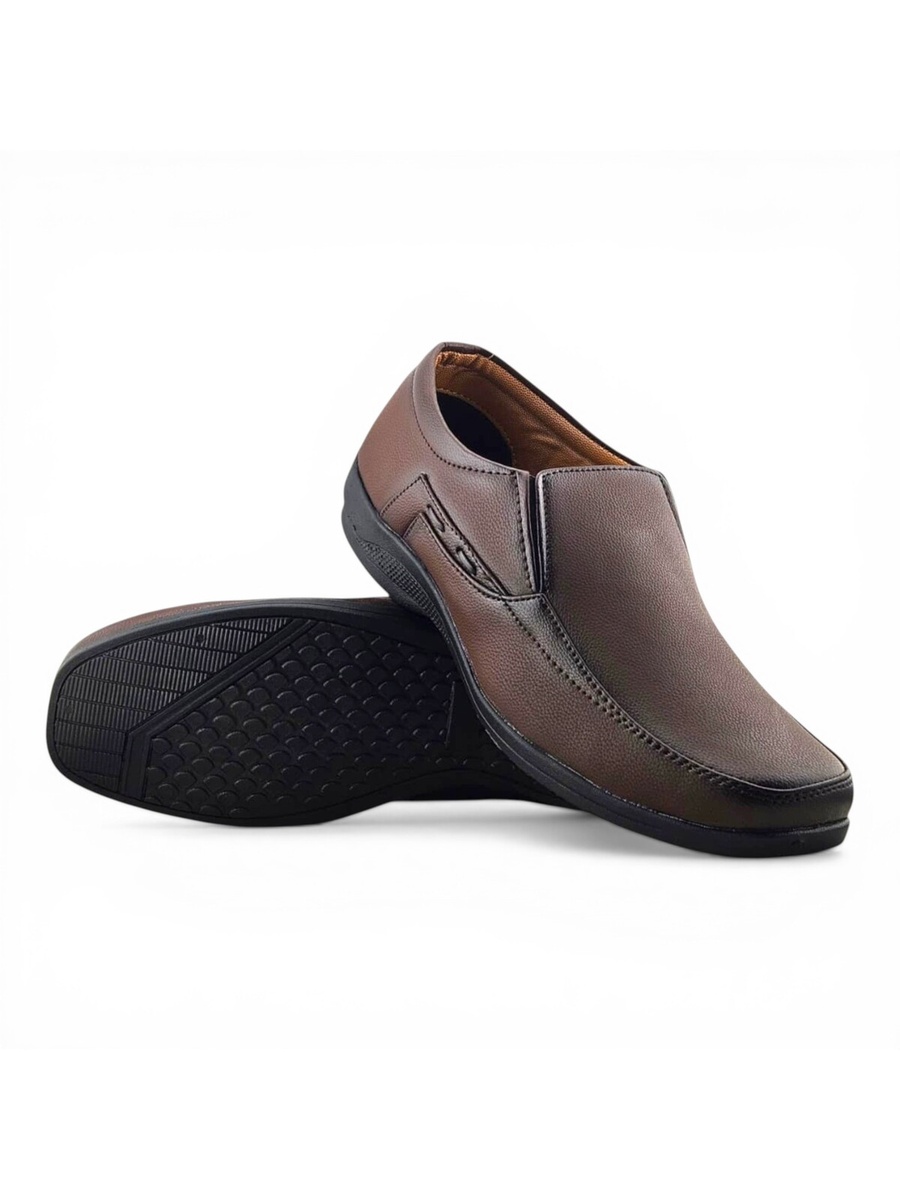 Men Brown Loafer Formal Shoes - Slip-On Comfort