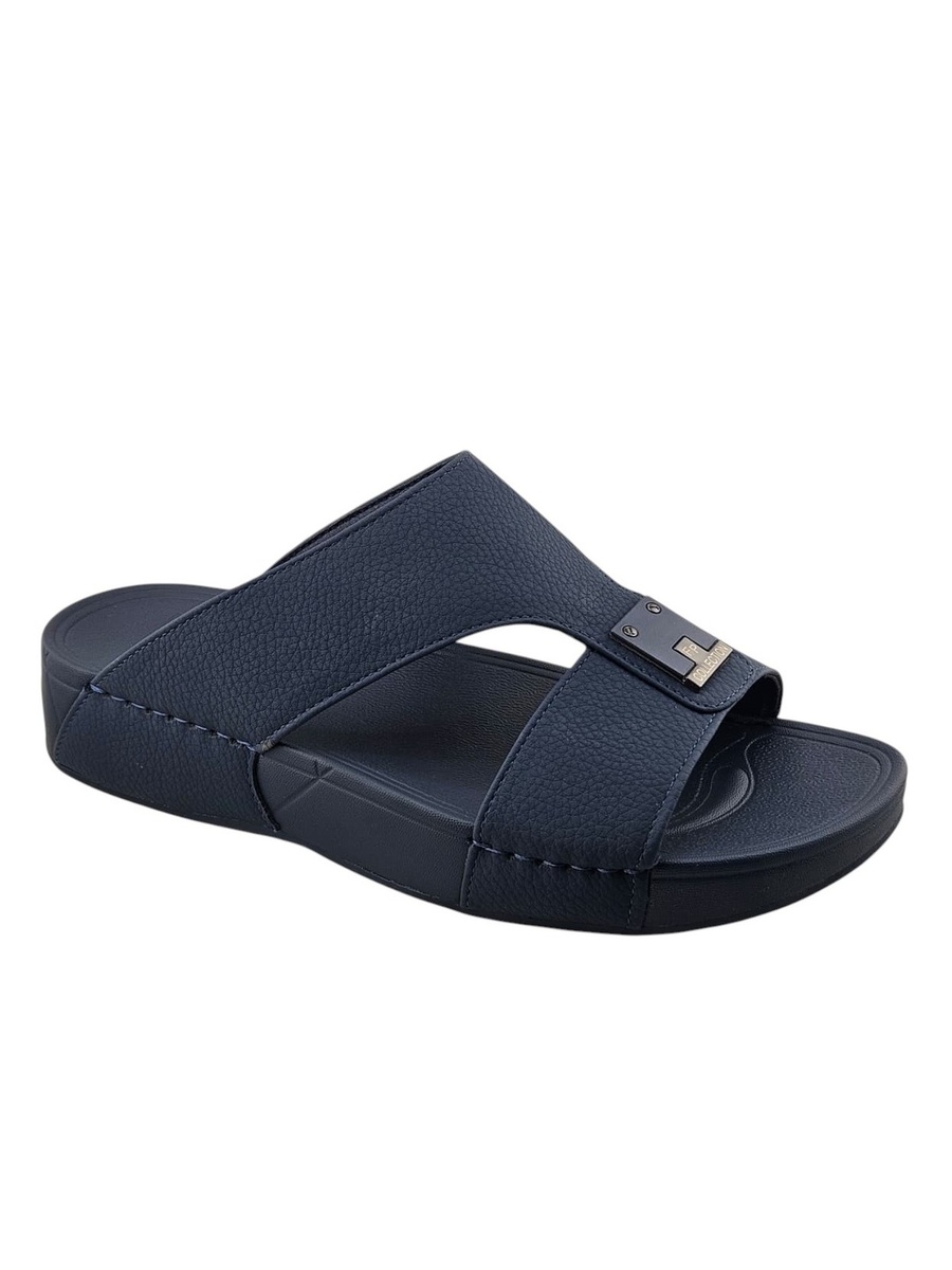 Men Navy Blue Arabic Sandals - Premium Comfort