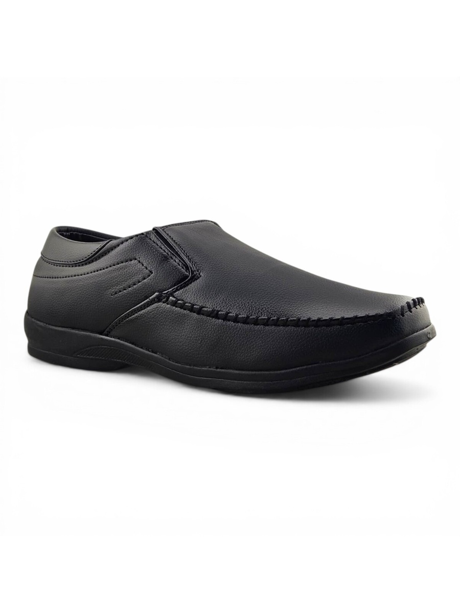 Men Black Slip-On Loafers
