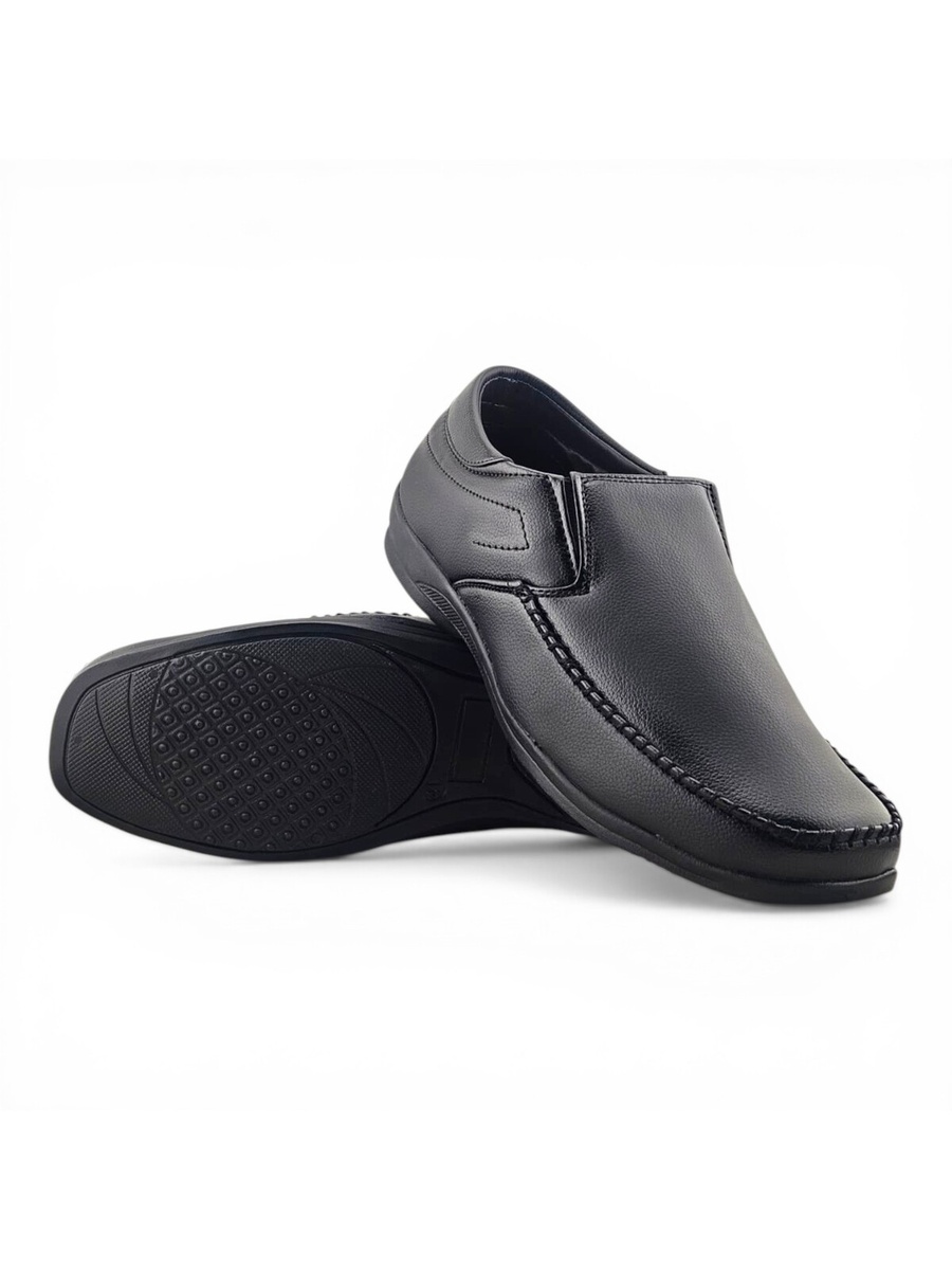 Men Black Slip-On Loafers