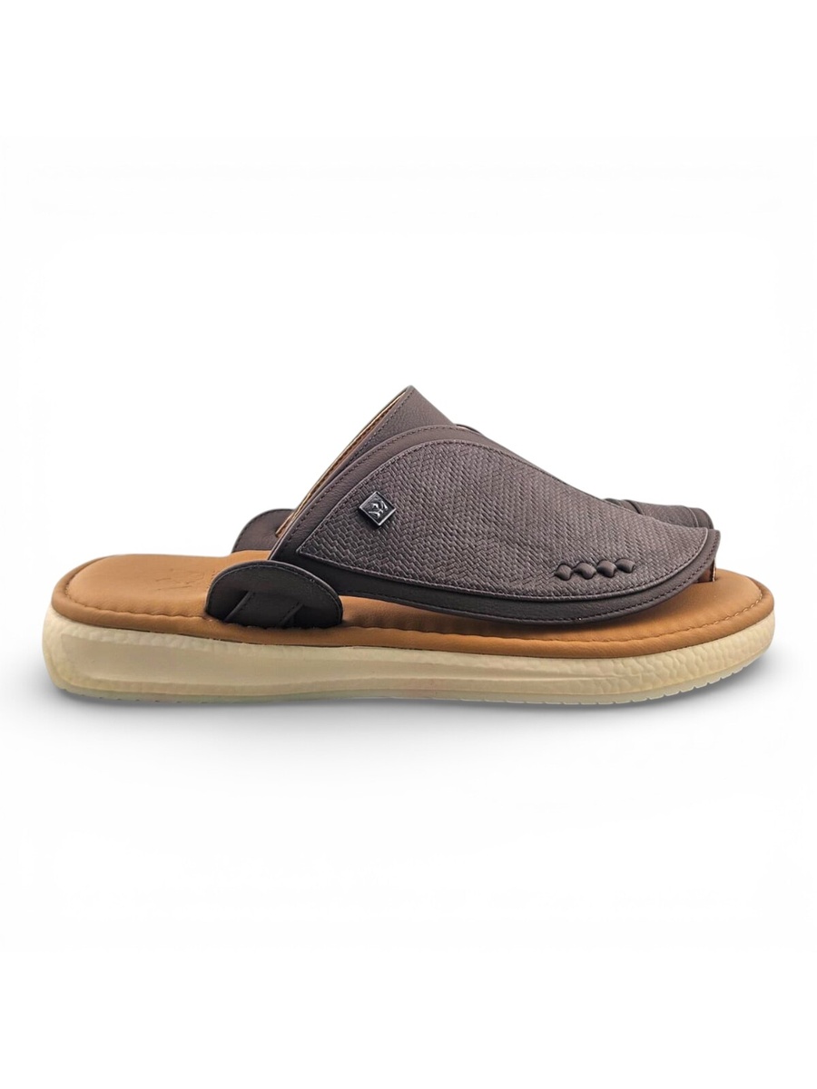 Men Coffee Brown Casual Leather Sandals