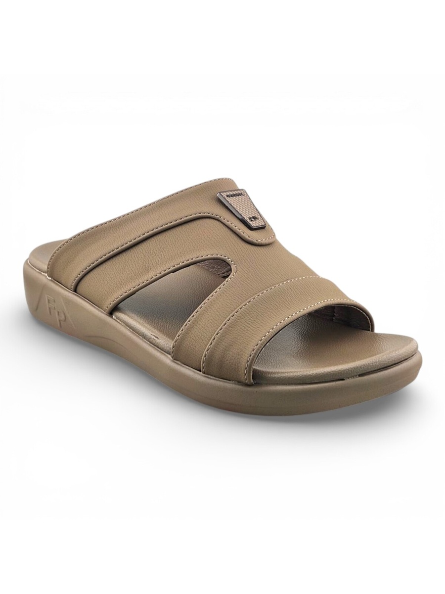 Men Khaki Comfort Slide Sandals