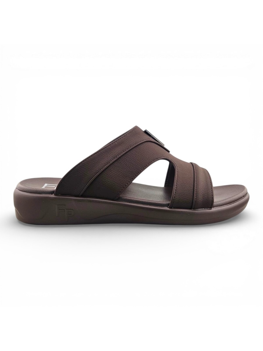 Men Classic Brown Comfort Sandals - Everyday Slip-On