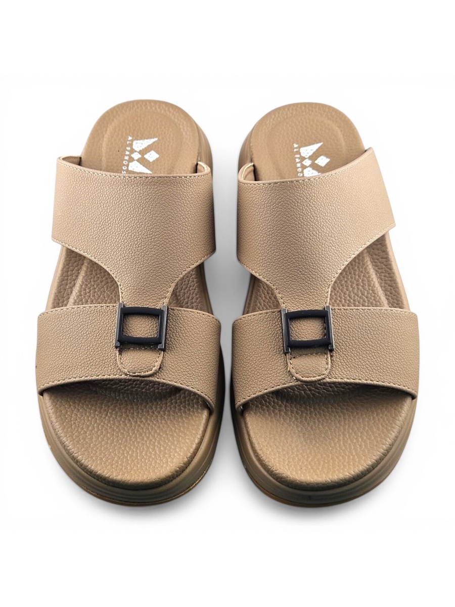 Men Khaki Comfort Slip-On Sandals