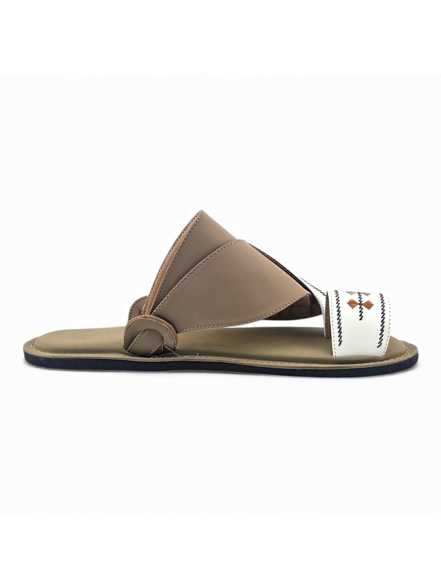 Men White Arabic Sandals - Traditional and Elegant Footwear
