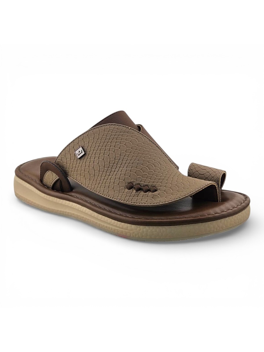 Men Khaki Textured Casual Sandals