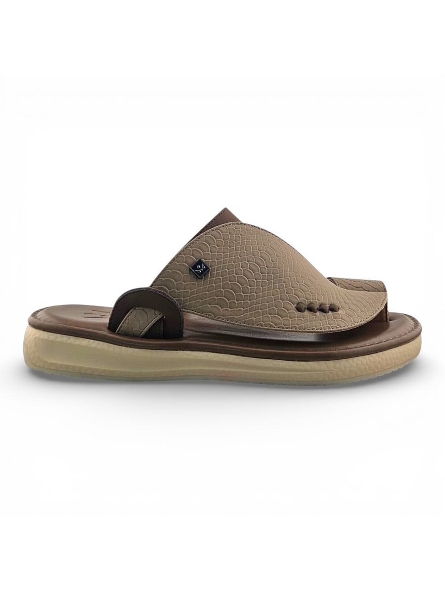 Men Khaki Textured Casual Sandals
