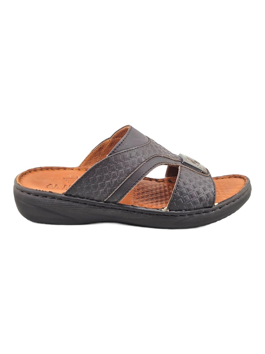 Men Brown Leather Comfort Sandals