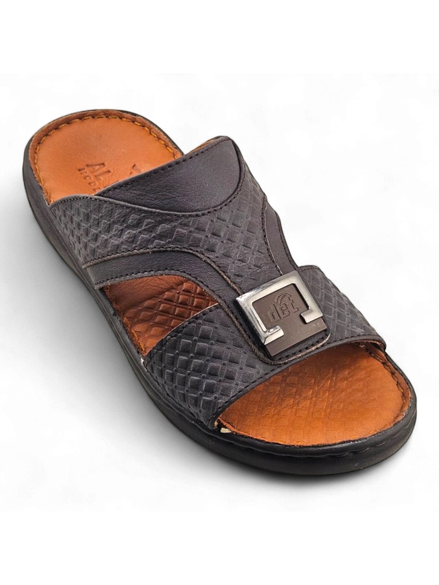 Men Brown Leather Comfort Sandals