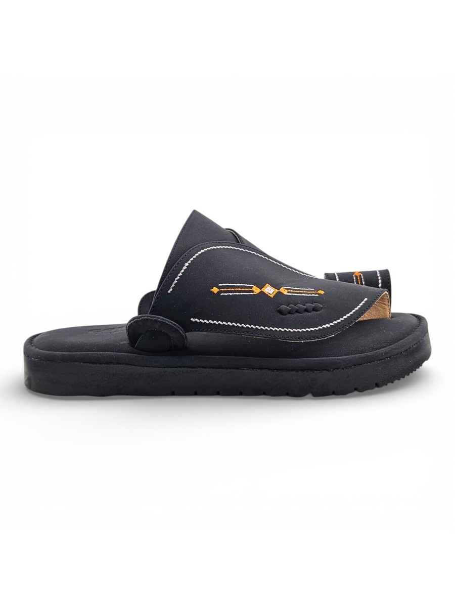 Men Premium Black Arabic Sandals 