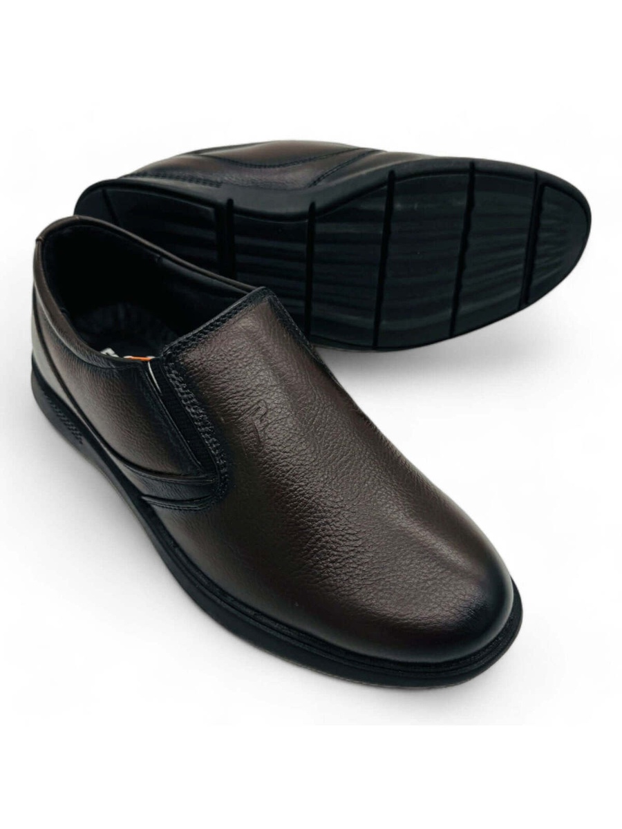 Men Premium Brown Leather Slip-On Formal Shoes
