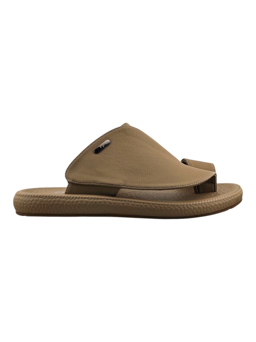 Men Khaki Comfort Toe-Loop Sandals