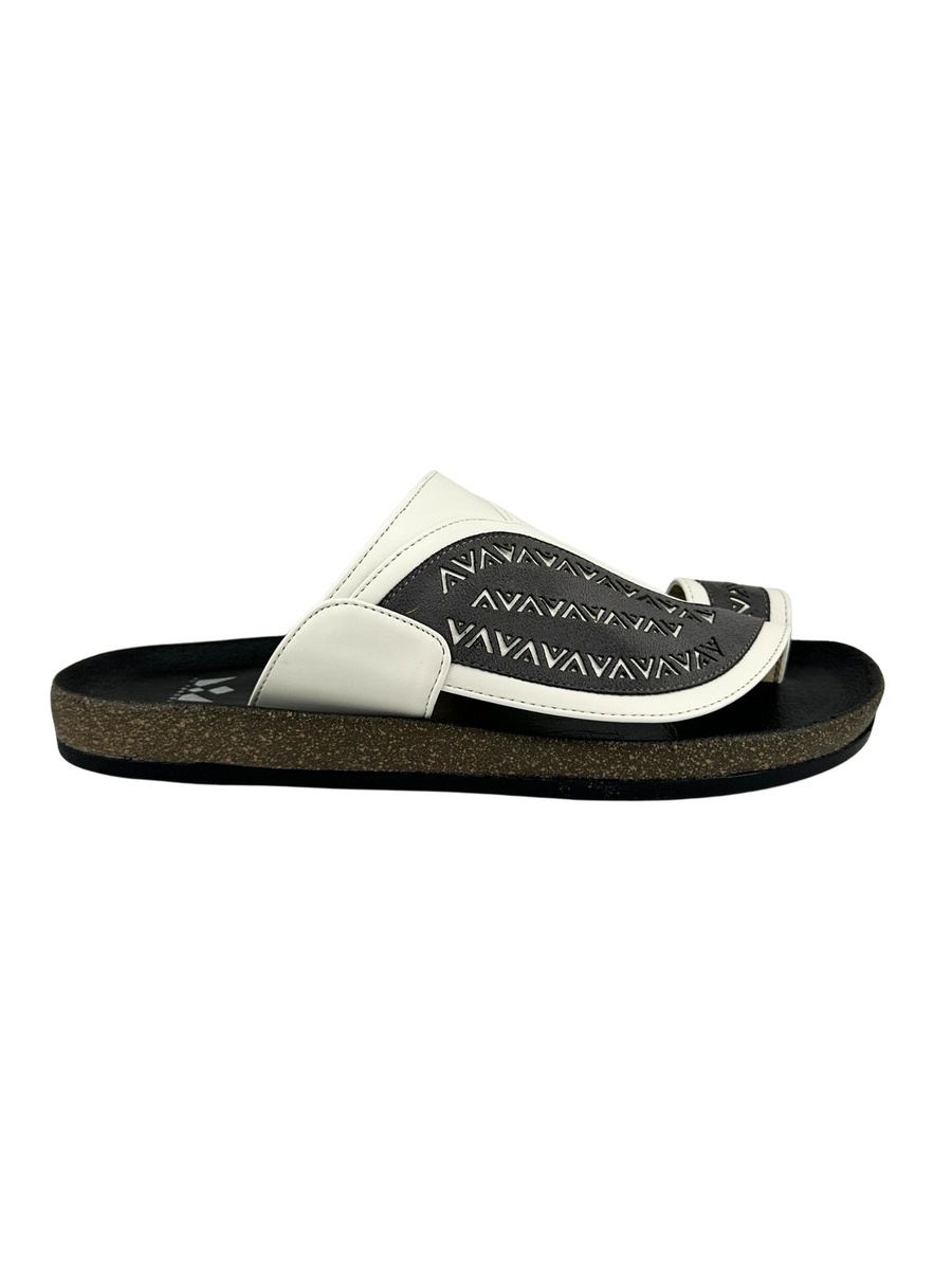 Men White and Black Casual Sandals Comfort