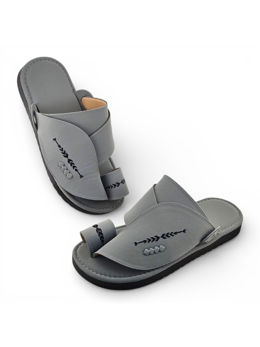 Grey Emirati Men Thong Sandals - Casual and Comfortable