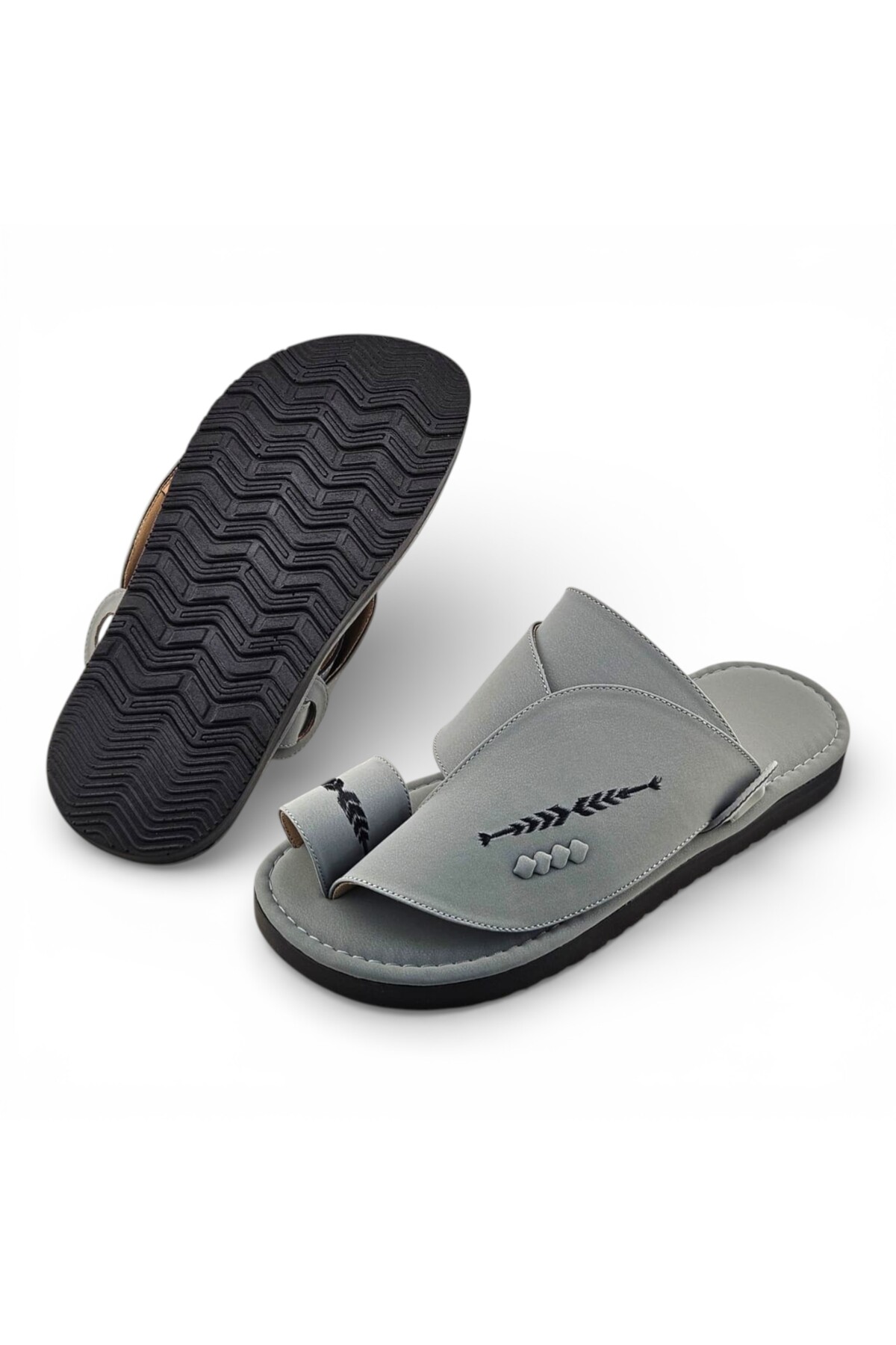 Grey Emirati Men Thong Sandals - Casual and Comfortable