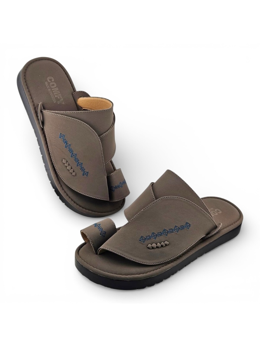 Men Khaki Arabic Sandals - Authentic and Comfortable