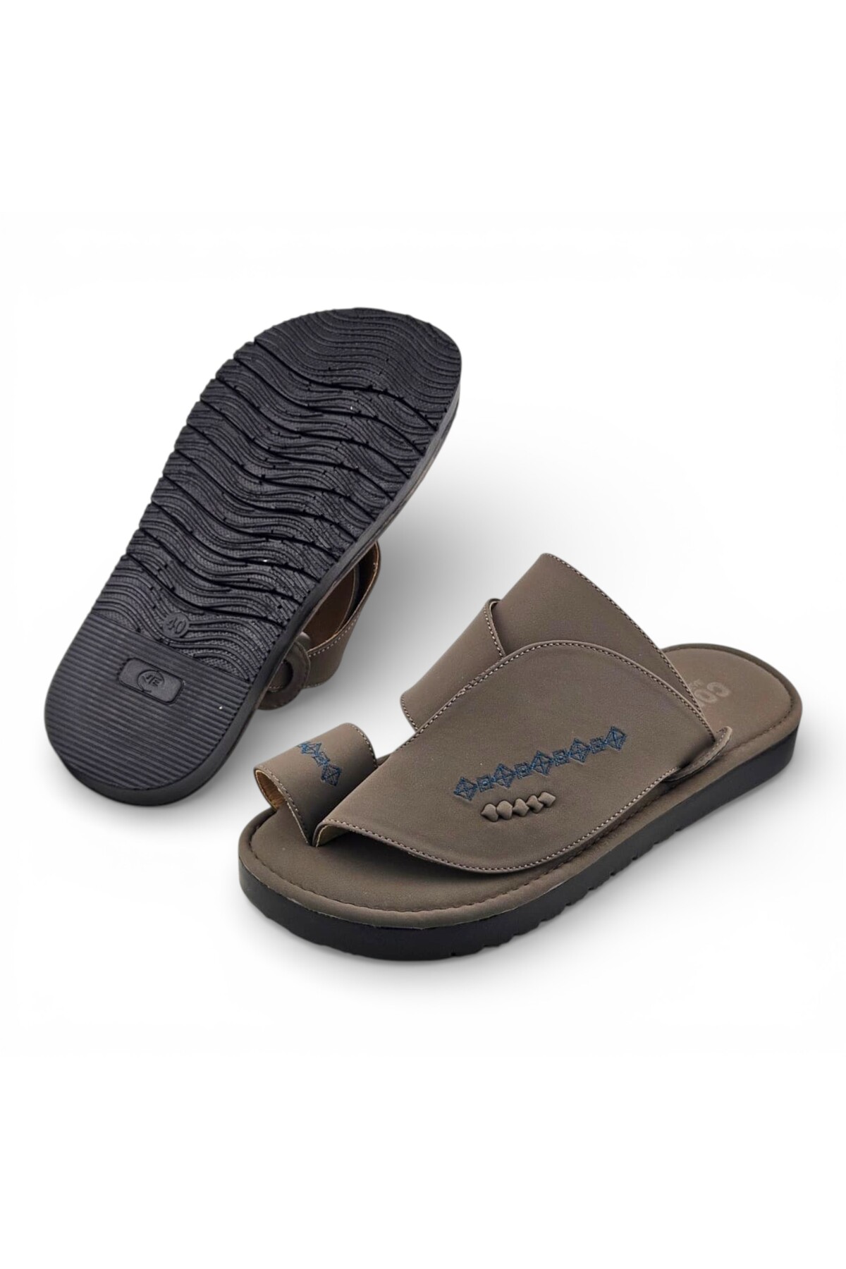 Men Khaki Arabic Sandals - Authentic and Comfortable