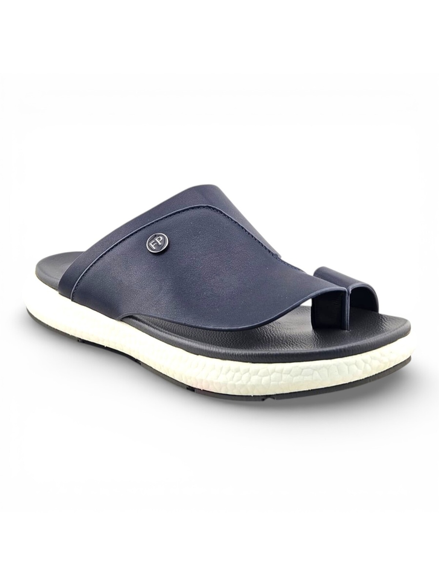 Men Blue Thong Sandals with Comfort Sole