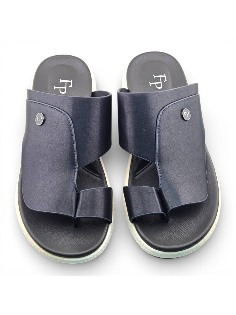 Men Blue Thong Sandals with Comfort Sole