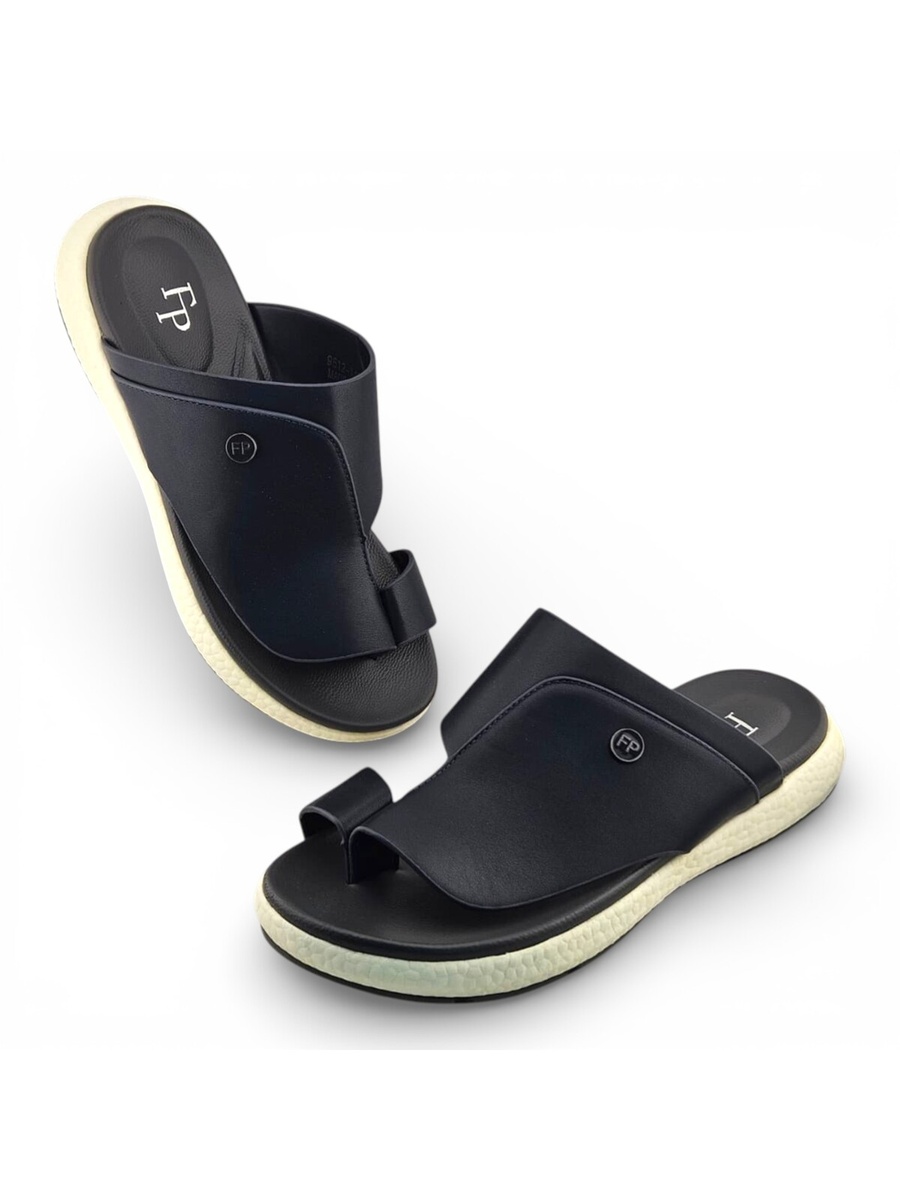 Men Blue Thong Sandals with Comfort Sole