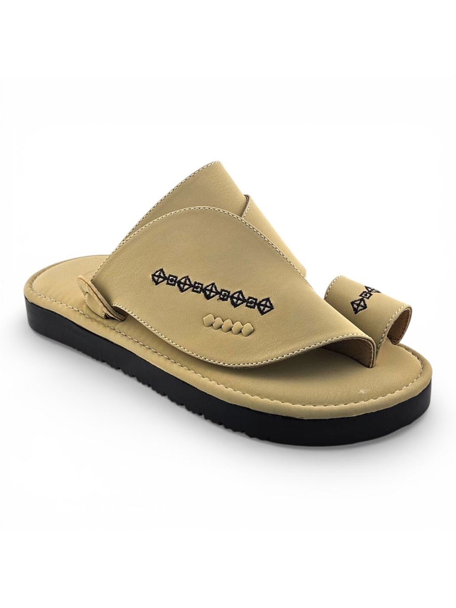 Men Cream Arabic Sandals Comfort