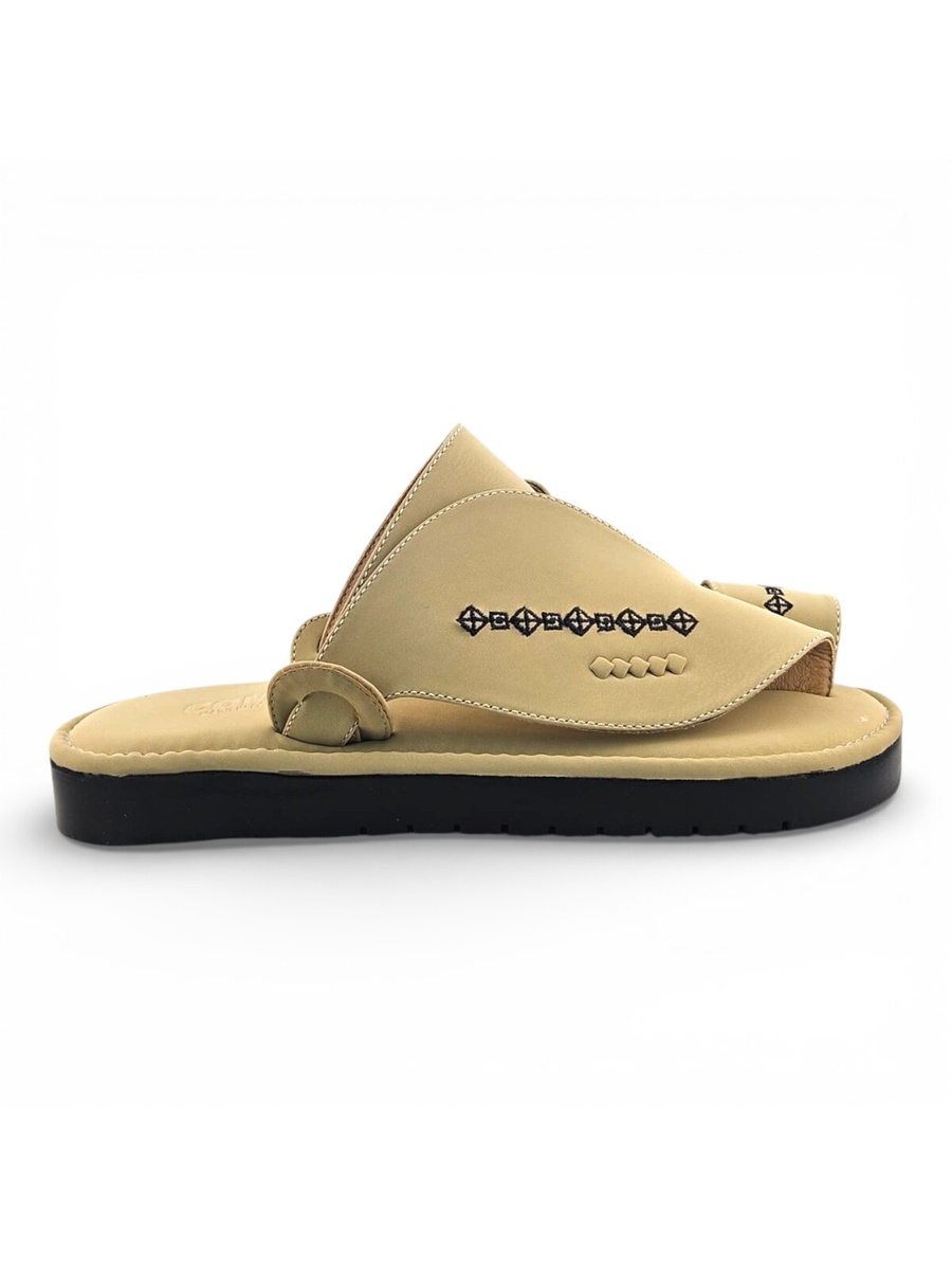 Men Cream Arabic Sandals Comfort