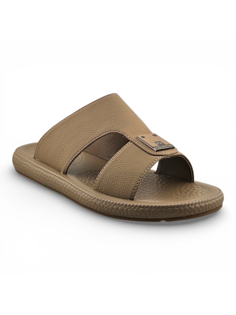 Men Khaki Comfort Slip-On Sandals