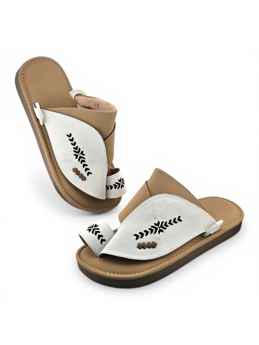 Multi-Color Embroidered Arabic Sandals