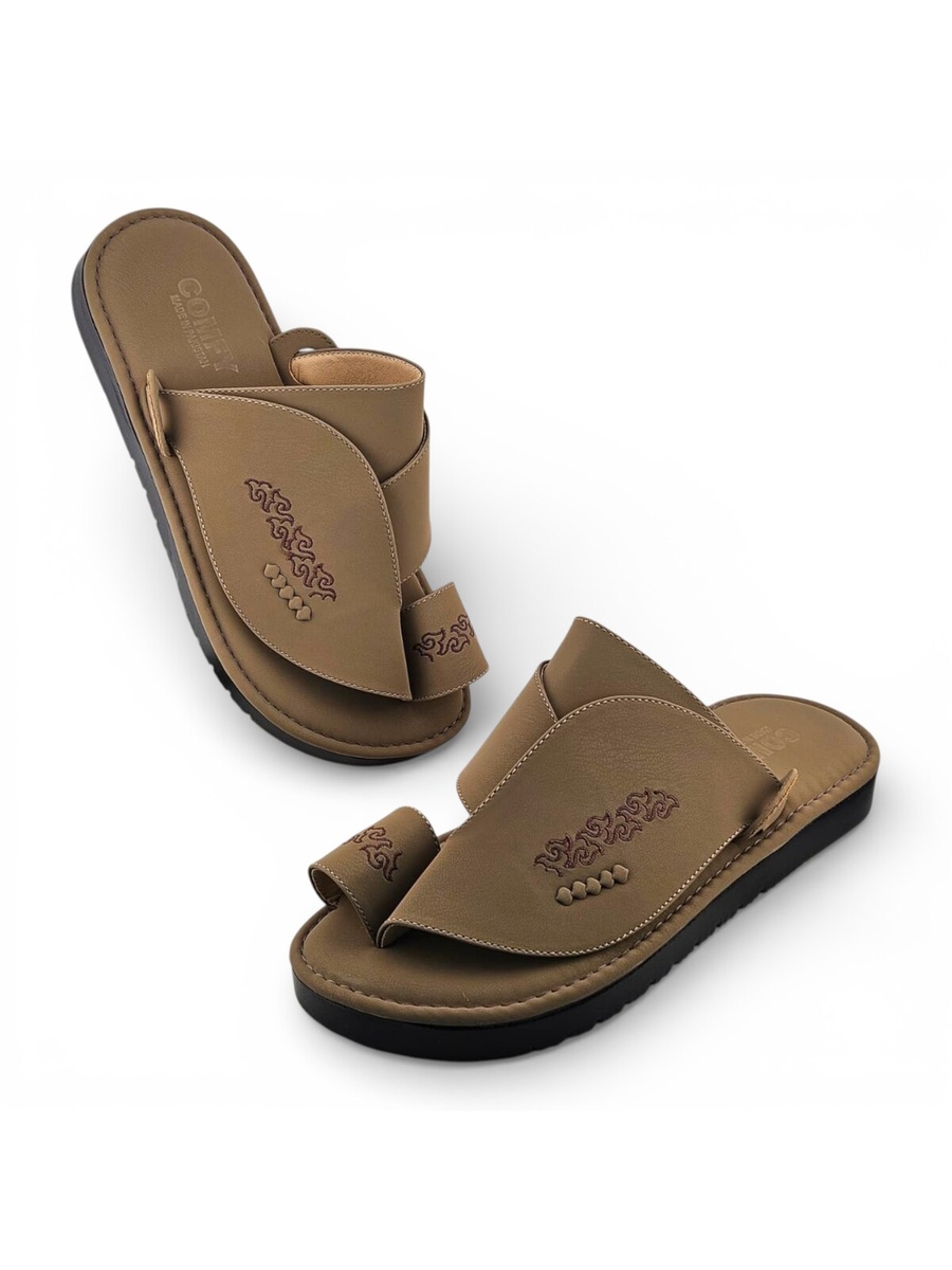 Men Beige Arabic Sandals Comfort