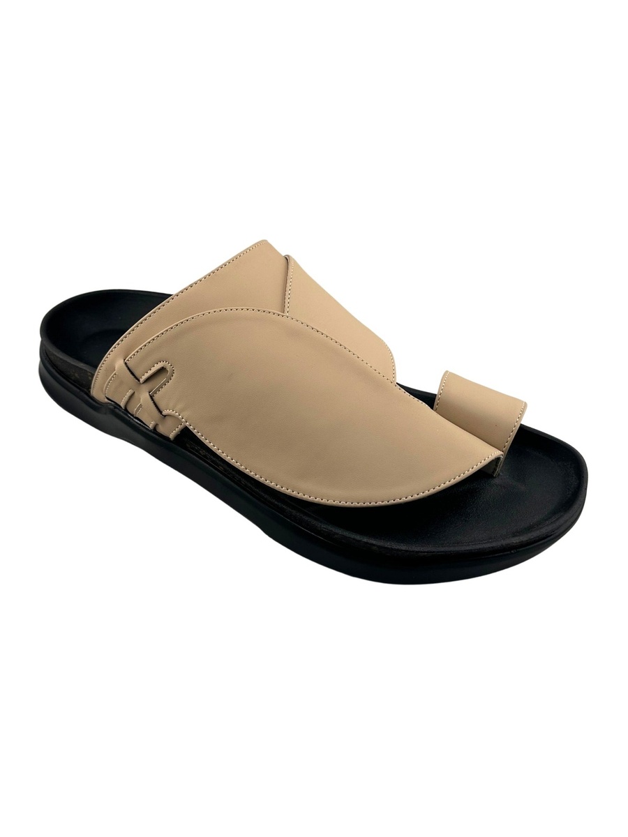 Men Beige Emirati Thobe Sandals - Casual and Comfortable