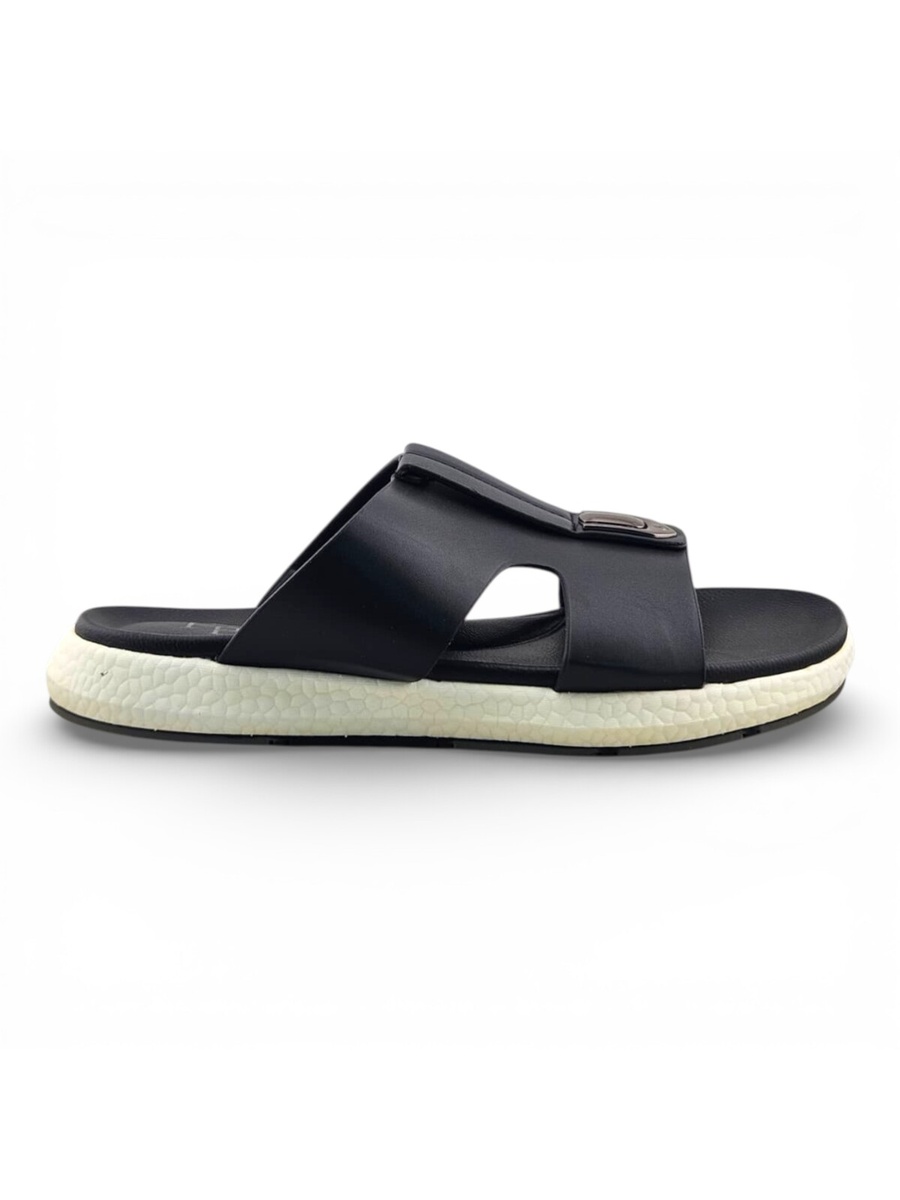 Men Black Comfort Slide Sandals - Everyday Casual Footwear