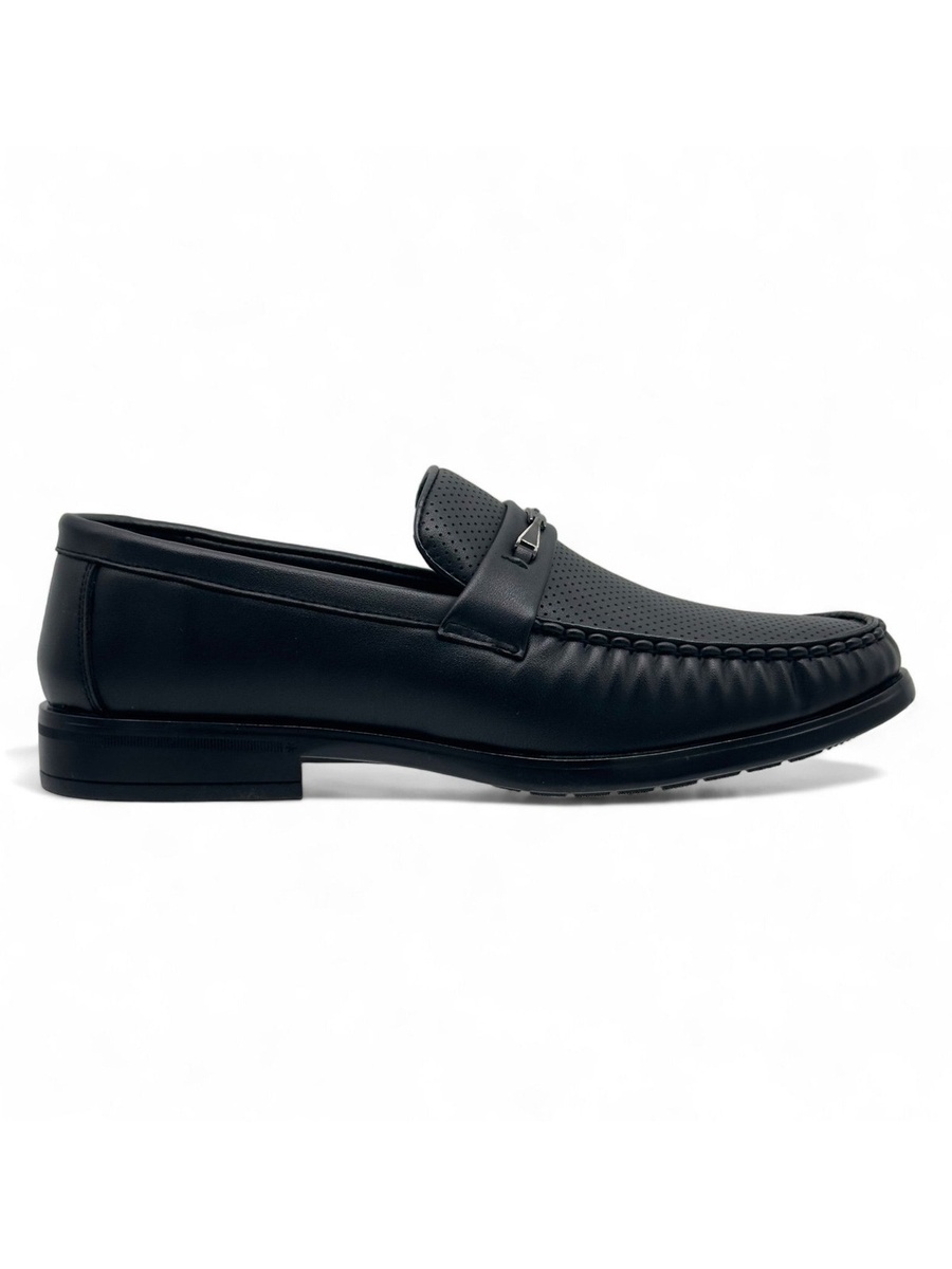 Men Black Perforated Loafers - Casual and Stylish