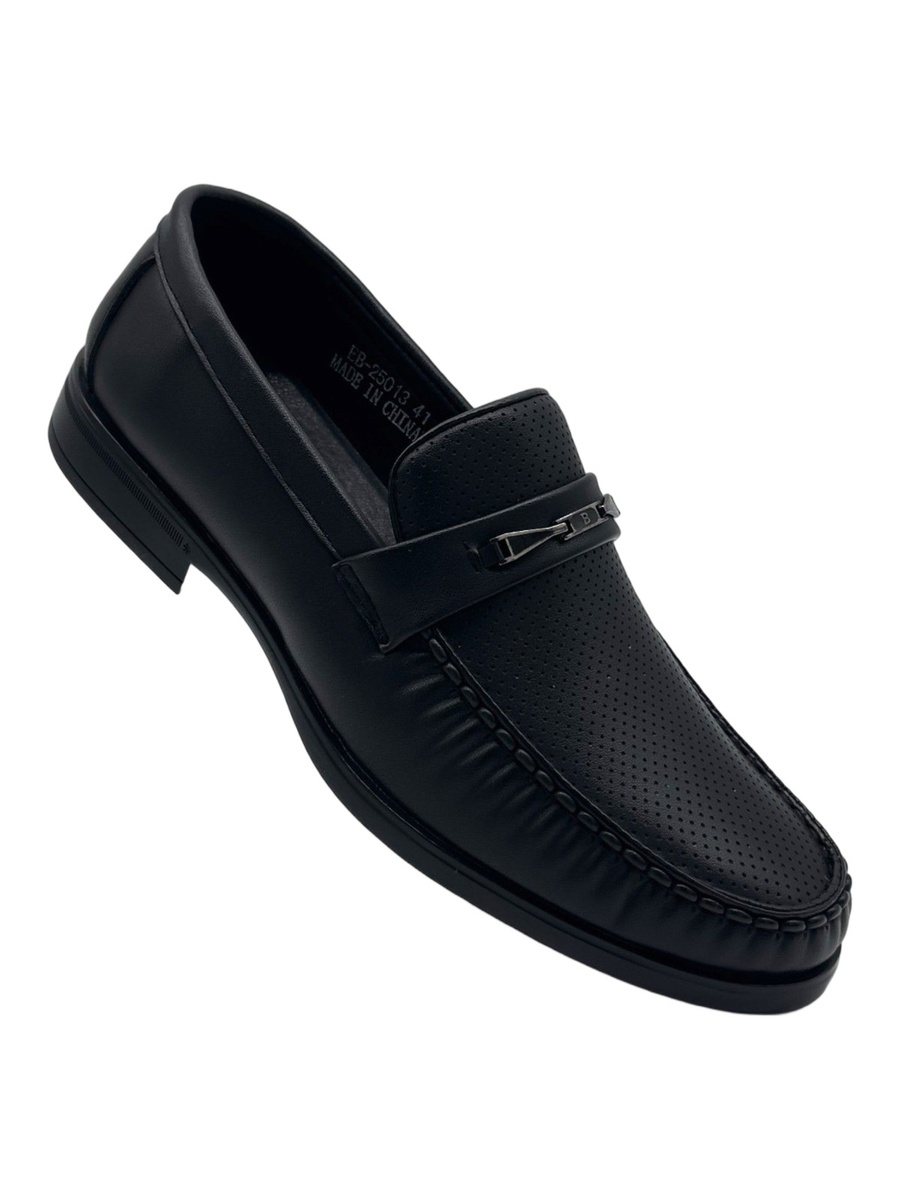 Men Black Perforated Loafers - Casual and Stylish