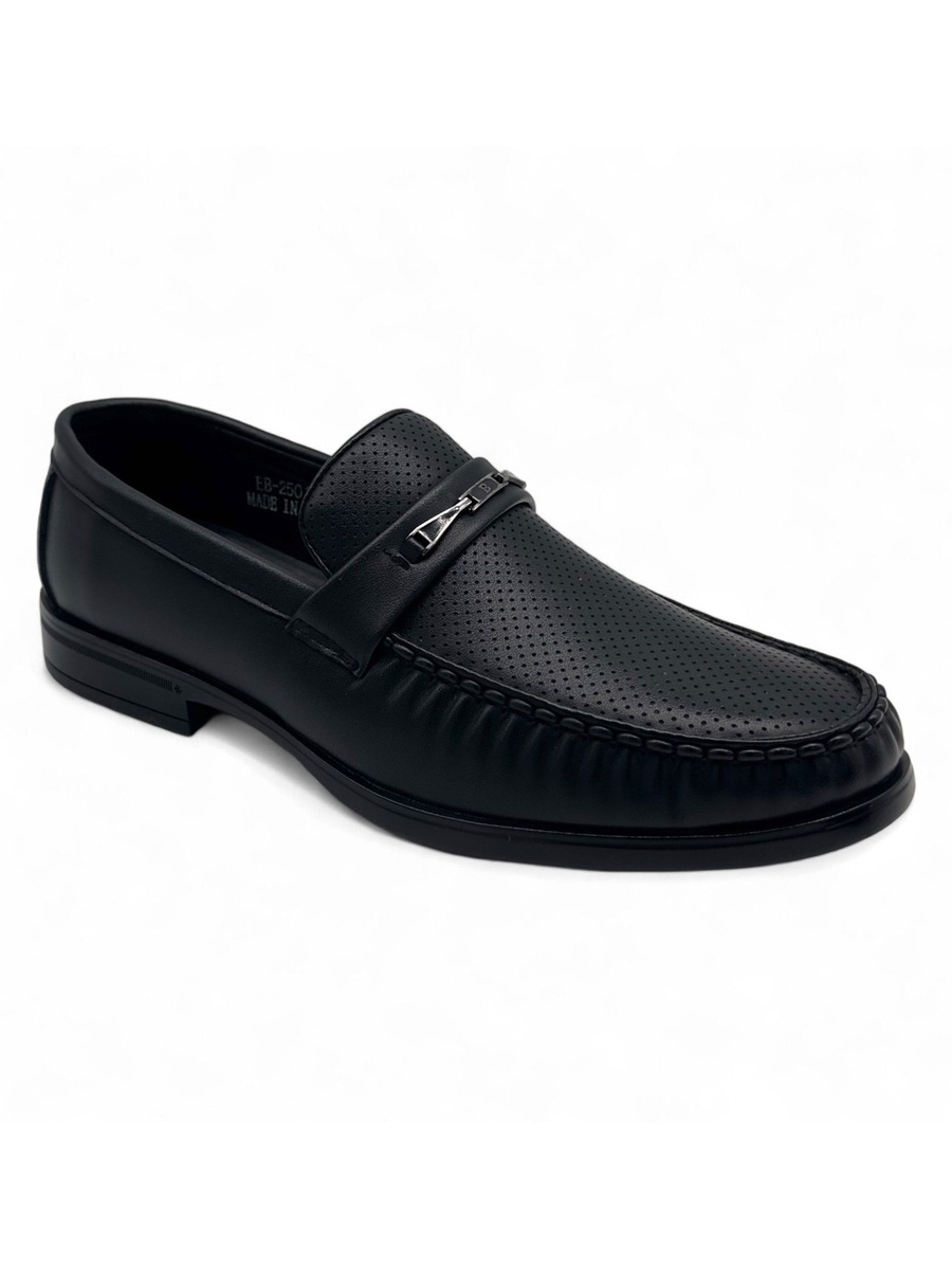 Men Black Perforated Loafers - Casual and Stylish